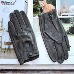 Women's Single-Layer Unlined Thin Driving Leather Gloves Hollow Style Outdoor Cycling Driver Gloves Free Shipping