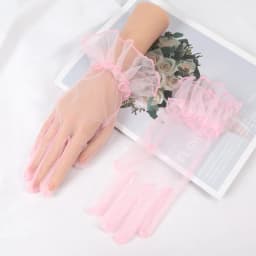Sexy Transparentes 10 Colors Mesh Tulle Gloves Spring Summer Party Dancing Dress Wedding Thin Gloves Lolita Style Accessories