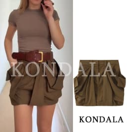 KONDALA Casual Cargo Short Pants Big Pockets Women Trendy Pleated Shorts New 2026 Spring Summer Fashion High Street Lady Shorts