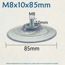 M4 M5 M6 M8 Transparent Suckers With Screw PVC Plastic Sucker Pad Holder Turn Nut Glass Table Tops Storage Tool Hooks