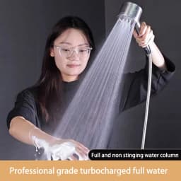 304 Stainless Steel Filter Pressure-Boosting Adjustable Handheld Showerhead Household Bathroom Shower Set Three-Speed Showerhead