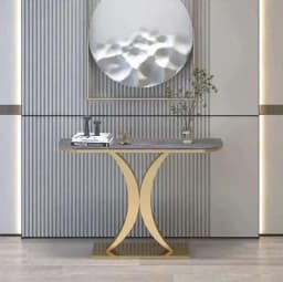 Nordic Light Luxury Console Table for Living Room Furniture Entryway Table Modern Hallway Table Semicircular Entrance Tables