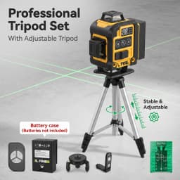 L FINE Green Beam Laser Level 16 Lines 3D 360° Horizontal & Vertical Self-Leveling Measuring Tool – Model 360-01
