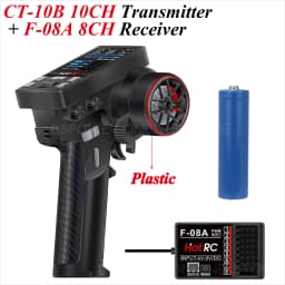 HotRC CT10B 10CH Channel Transmitter CT-10B 2.4G Remote Control 18650 Battery F-10A F-01A 6/8/10CH Gyro Receiver for RC Car Boat