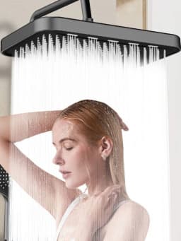 New 14in 36CM Big Panel Rainfall Shower Head Large Flow High Pressure Top Sprayer Supercharge Shower Head Bathroom Accessories