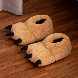 2026 Chunky Warm Bear Paw Slippers for Home Women Creative Funny Slipper Soft Plush Cute Cartoon Girls Indoor House Floor Shoes