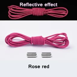 Reflective Shoelaces Without Ties No Tie Shoe Laces Elastic Laces Sneakers Boots Round Kids Adult Quick Shoe Lace Rubber Bands