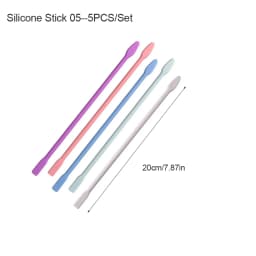 Reusable Silicone Stirring Sticks Set - Non-Stick Bubble Remover Tools, Scraper for Epoxy Resin DIY, Christmas Craft Supplies
