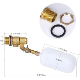 12 Inch Float Valve For Livestock Tank For Pond With Plastic Brass Build And Leak Proof Adjustable Rotation Valve