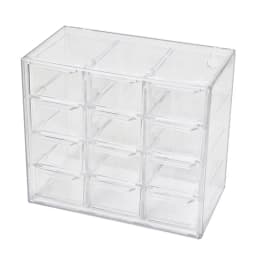 Transparent 6/9/12Grids Dust-proof Jewelry Organizer Desktop Storage Box Drawer Type Shelf Storage Small Drawer Jewelry Box