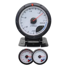 60mm Auto Car Meter Boost Water Temp Oil Temperature Pressure Tachometer Volt Air Fuel Exhaust GAS RPM White Face Gauge