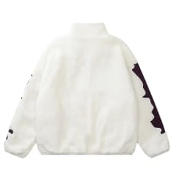 Y2K retro splicing embroidered cotton jacket winter new warm American loose stand-up collar contrasting color men's top