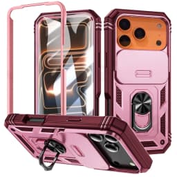 360 Degree Rotate Military Armor Protection Phone Case For iPhone 18 17 13 15 14 16 11 12 Pro Max Plus Air Camera Slide Cover