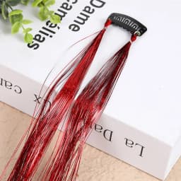 1 Pc Sparkle Shiny Hair Tinsel Hair Extensions Dazzles Women Hippie for Braiding Headdress Hair Braiding Tools Long 100cm