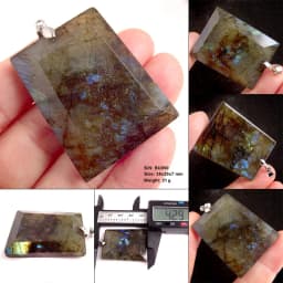 Stone Craft Natural Labradorite Raw Stone Polishing Geometric Shape Crystal Labradorite Pendent Exquisite Natural Training Stone