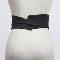 [EAM]  Black Embroidery Bandage Split Long Wide Belt Personality Women New Fashion Tide All-match Spring Autumn 2026 1Y820