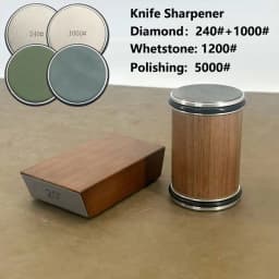 Rolling Knife Sharpener Magnetic Knife Holder Diamond Sharpening Stone Kit with 15 and 20 Degrees Angle Roller Kitchen Accessory