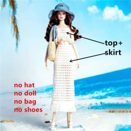 Designed styles Toy Doll accessories dresses Top Skirt Jeans for BarBi Xianxian FR 1/6 scale dolls
