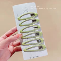 6pcs/pack Geometric Leopard Solid Snap Hairpins Fashion Alloy Bobby Pins Water-drop Oval Hair Clips Headwear For Women Girls