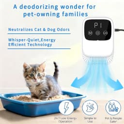 Ozone Odor Eliminator for Cat Litter Deodorizer Dog Poof Odor Removal Air Ionizers Home Air Purifier for Bathroom Toilet Kitchen