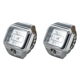 Hot Selling Creative Roman Numeral Scale Ring Quartz Alloy Shell Finger Square Watch Dial For Couples