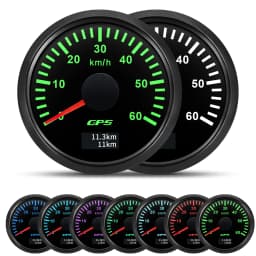 30/60/80/120/200 Km/h GPS Speedometer With GPS Antenna for 12V 24V Car Boat Marine Waterproof Speed Gauge Odometer 7 Colors led
