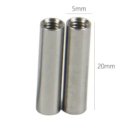 2pcs Stainless Steel Threaded Sleeves Screw Rob Tube 5mm Diameter with M4 Internal Thread Spare Part