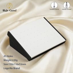 Right Grand High Quality Black Fiberboard Leather Display Stand for 14G 16G Threaded and Threadless Piercing Body Jewelry