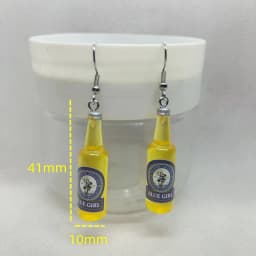 Yungqi Fashion Resin Beer Bottle Earring Creative Simulation of Mineral Bottles Earrings Cute Handmade Earrings Womens Jewelry
