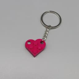 3176 DIY Heart Key Ring Necklace Toys for Children Coupling Plate 2x3 with Rounded End and Pin Hole MOC Building Block Brick