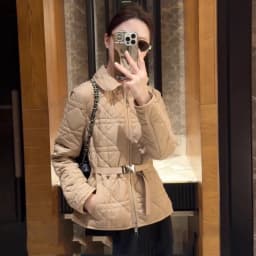 Lightweight Cotton Jacket Women's Spring Autumn Diamond Patterned Frock Coat Slim Fit Quilted Top High-End Feel