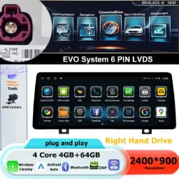 Android 16 RHD For BMW 3/4 series F30 F31 F32 F33 F34 F36 2013-2019 Android Auto Carplay Car Multimedia Car Radio WIFI DSP GPS