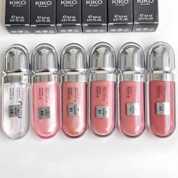 Kiko Makeup 3D Hydra LipGloss Non-fading Waterproof Blusher Moisturize Shimmer Makeup Lip Gloss Lipstick Brun Pearly Mauve Liner