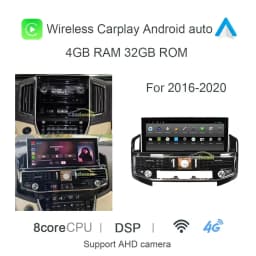 1920*720 360 Panoramic Carplay 8G+128G Android 13.0 Car DVD Player GPS Stereo Radio For Toyota Land Cruiser LC200 2008 - 2020