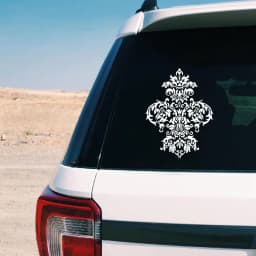 Damask Vinyl Wall Sticker Baroque Style Decals Home Decorative Graphic Mural Decal Door Car Window Laptop Vinyl Stickers Decor