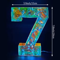 Multicolor Letters LED Night Light Numbers Dual‑Power Light‑Up Battery USB Operated Portable Indoor Decor for Party Wedding Home
