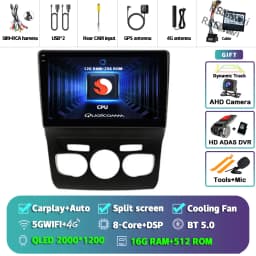 Android 16 Carplay DSP WIF+4G Car Radio GPS Multimedia Player For Citroen C4 C4L DS4 2013 2014 2015 2016 2017 Stereo 360 Camera