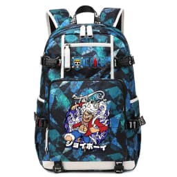 Anime Luffy Print Casual School Backpack Large Capacity Student Bookbag for Boys and Girls Travel Sport
