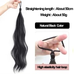 Highlight Synthetic Wig Hair Bundle DIY Self-winding Chignon Low High Ponytail Hair Extension Fluffy Braid Hair Bun Hairpiece