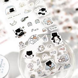 Journal GO 6.5x200cm Kitten Life Diary Tape Sticker Decorative Collage Adhesive DIY Scrapbooking Masking Tape Lovely Cat Sticker