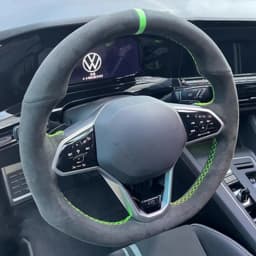 Car Steering Wheel Cover Customized Non-Slip Suede Braid For Volkswagen VW Atlas Golf 8 Mk8 Jetta Sharan Passat B9 Tiguan