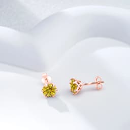 0.5-2CT Rose Gold Plated 925 Sterling Silver Sparkling Moissanite Stud Earrings Classic Gift For Women