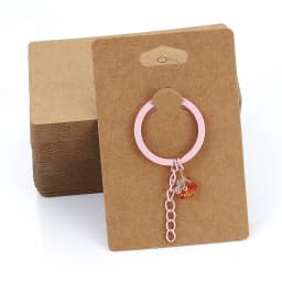 50pcs 6x9cm Keychain Earrings Display Cards Keychain Card Hold Cardboard for DIY Keyring Jewelry Display Packaging Wholesale