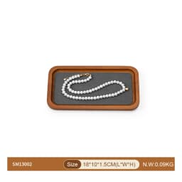 WoodTen Solid Wood Jewelry Tray Retro Ring Earring Display Necklace Bracelet Watch Jewelry Tray Stackable Jewelry Organizer Tray