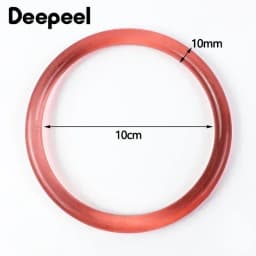 2/4Pcs Deepeel 10cm Acrylic Circular Handle for Bag Transparent Plastic Handbag Decorative Handles Resin Ring DIY Luggage Parts