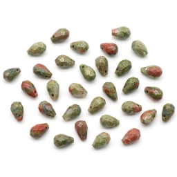 10PC New Reiki Natural Gem Stone Beads Charms Drop-shaped Faceted Moonstone Pendant for DIY Necklace Earring Jewelry Making Gift