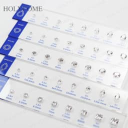 Free LOGO Custom Comparison Chart Kit Set With Ring Settings Fancy Shapes Gemstone 5A CZ Diamond Carat Sizes for Jewelry Store