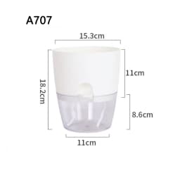 2 Layer Soilless Cultivation Flower Pot Cotton Rope Self Watering Hydroponic Plant Basin Automatic Irrigation Lazy Flowerpot 1Pc