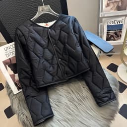 Thickened Fleece Inner Cotton Jacket Women's Base Layer Short Style Shoulder Protection Long Sleeve down Cotton Coat Outerwear