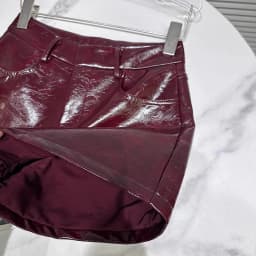 DEAT 2025 Autumn Winter New Fashion Solid Color PU Leather Boot Short Pant For Women High Waist Versatile Shorts Female 11A07168